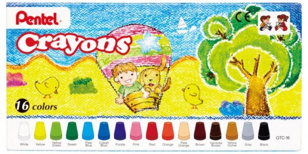 Восковые мелки Crayons 16 шт. Pentel