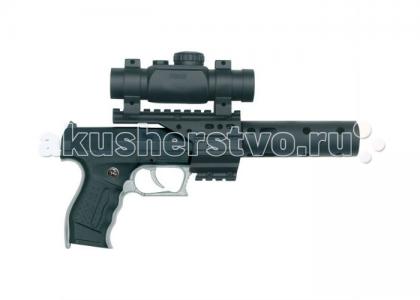 Игрушечное оружие Пистолет PB 001 c глушителем и телескопическим прицелом Schrodel