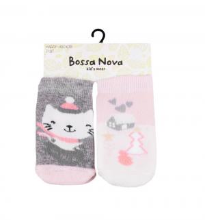 Комплект носки 2 шт., цвет: серый/розовый Bossa Nova