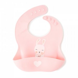 Нагрудник  силиконовый с кармашком Любимый кролик Baby Nice (ОТК)