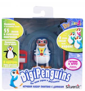Интерактивная игрушка  Пингвин в домике синий с красным флажком DigiBirds