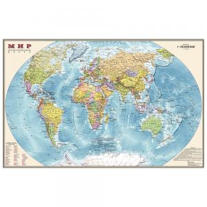 Настольная двусторонняя карта  Мир. Политическая 1:55М Ди Эм Би