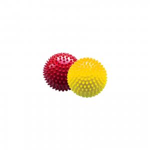 Набор мячей ёжиков, красный и желтый, 12 см, МалышОК