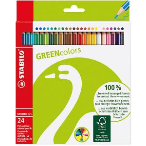 Набор цветных карандашей Stabilo Greencolours 24 цв., картон