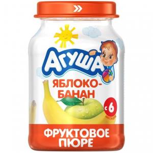 Пюре  яблоко-банан с 6 месяцев, 200 г Агуша