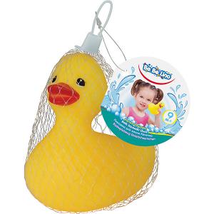 Игрушка для ванны  Уточка-пищалка Bebelino. Цвет: желтый