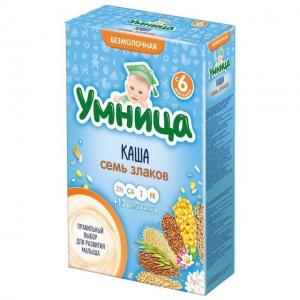 Каша  безмолочная 7 злаков с 6 месяцев 200 г Умница