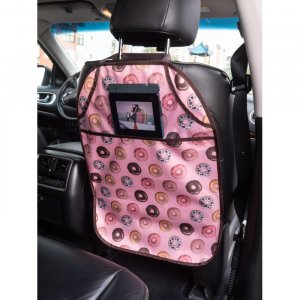 Защита сиденья с карманом под планшет Пончики АвтоБра