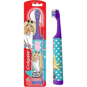 Электрическая зубная щетка  Barbie супермягкая, на батарейках Colgate