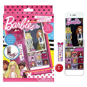 Игровой набор  Barbie Декоративная косметика Блеск для губ, 9 шт + кисточка Markwins