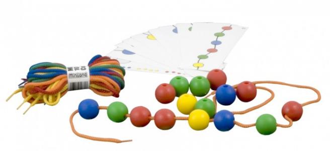Развивающая игрушка  Набор обучающий со шнуровкой шарики Lacing Balls (60 элементов) Miniland