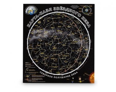 Карта пазл звёздного неба Геоцентр