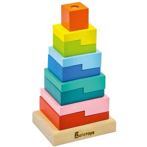 Пирамидка  Ступеньки Alatoys. Цвет: разноцветный