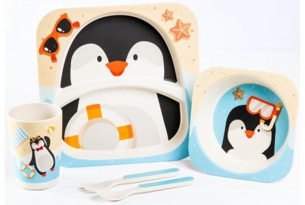 Набор детской посуды Пингвинёнок (5 предметов) Крошка Я