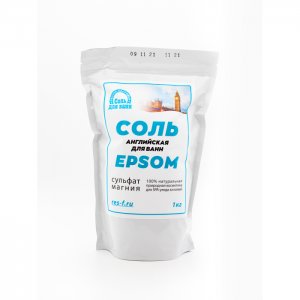 Соль для ванн Английская магниевая Epsom 1 кг Ресурс здоровья