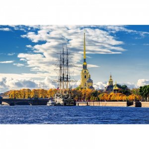 Картина мозаика Санкт-Петербург Петропавловская крепость 40х50 см Molly