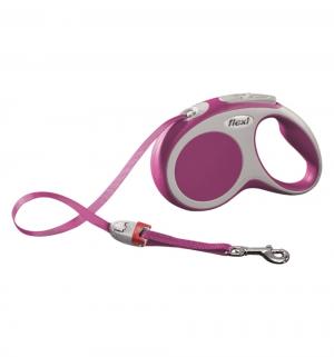 Рулетка VARIO ленточная S, 5м, до 15 кг, цвет: розовый Flexi
