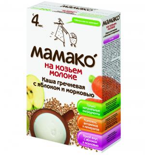 Каша  молочная гречневая с яблоком и морковью на козьем молоке 5 месяцев 200 г Мамако