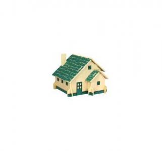 Сборная деревянная модель  Европейский дом (зеленый) Wooden Toys