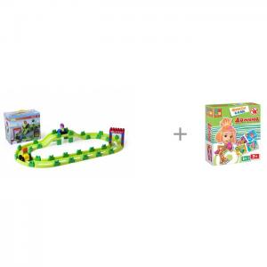 Конструктор  Блочный Трек Max и Vladi Toys VT2107-01 Игра настольная Домино Фиксики Miniland