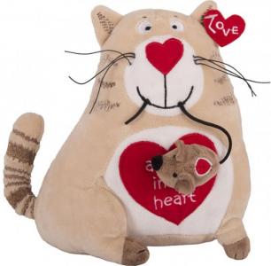 Мягкая игрушка  Кот и мышь Любовь с первого взгляда 20 см Gulliver
