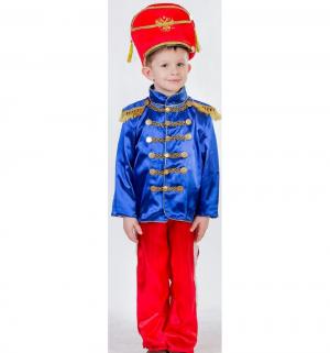Карнавальный костюм  Гусар кивер/сюртук/штаны, цвет: красный/синий Карнавалия