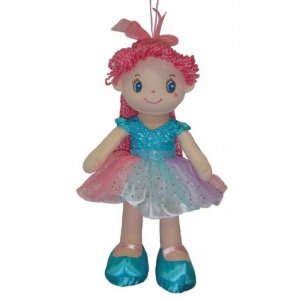 Кукла с розовыми волосами в голубой пачке 20 см ABtoys