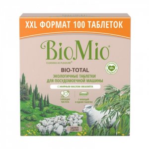 Таблетки для посудомоечной машины 7 в 1 с эфирным маслом эвкалипта 100 шт. BioMio