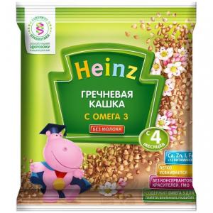 Каша  безмолочная гречневая с омегой-3 4 месяцев 30 г Heinz