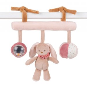 Подвесная игрушка  Soft toy Sasha & Pauline Кролик на завязках Nattou