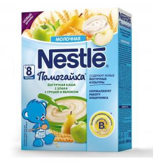Каша  молочная 3 злака йогуртная с грушей и яблоком Помогайка 8 месяцев 200 г 1 шт Nestle