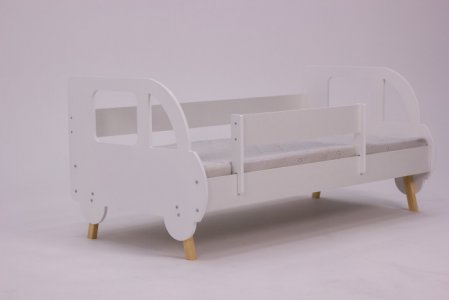 Подростковая кровать  с бортиком Машинка 160x80 см Столики Детям