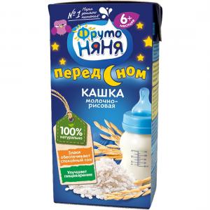 Каша  молочная рисовая с витаминами и минералами 6 месяцев 200 г ФрутоНяня