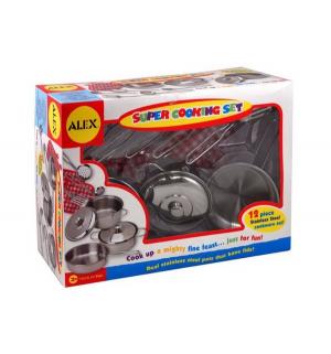 Игровой набор посуды  Супер кулинар из нержавеющей стали Alex