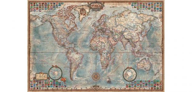 Пазл Политическая Карта Мира 4000 деталей Educa