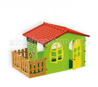 Игровой домик с забором Mochtoys