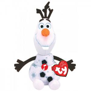Мягкая игрушка  со звуком Олаф снеговик Холодное сердце 2 15 см TY