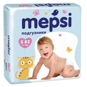 Подгузники  Premium р. S (4-9 кг) 82 шт. Mepsi