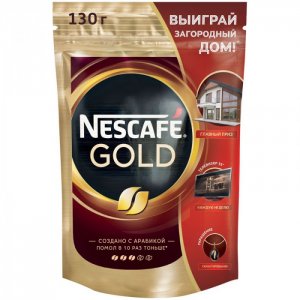 Кофе растворимый с молотым Gold тонкий помол 130 г Nescafe