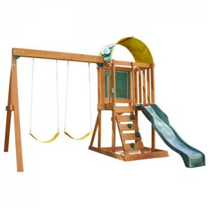 Детский игровой комплекс для дачи качели, горка, песочница, лестница, 2 этажа KidKraft