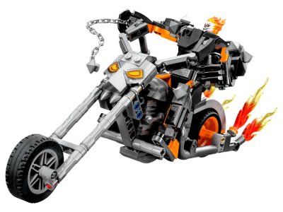 Конструктор  Marvel Призрачный Гонщик: робот и мотоцикл (264 детали) Lego