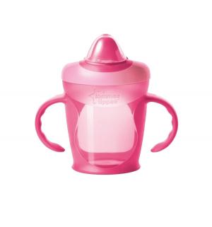 Чашка-непроливайка  тренировочная, цвет: розовый Tommee Tippee