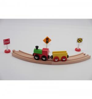 Игровой набор  Деревянная железная дорога (32 детали) 102 х 44 см Balbi