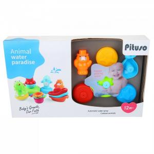 Набор игрушек для ванной Забавные животные Pituso