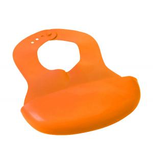 Нагрудник  гибкий, цвет: оранжевый Babyono