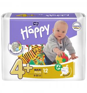 Подгузники  Baby Happy Maxi Plus 4+ (9-20 кг) 12 шт. Bella