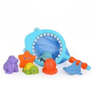 Набор игрушек для ванны с сачком Морские животные 7 шт. ROXY-KIDS