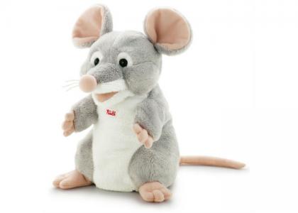 Мягкая игрушка на руку Мышка 26 см Trudi