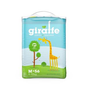 Трусики-подгузники  Giraffe, р. 3, 6-10 кг, 56 шт Lovular