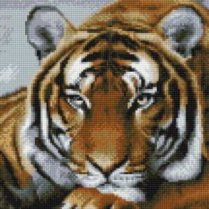 Картины мозаикой Задумчивый тигр 30х30 см Molly